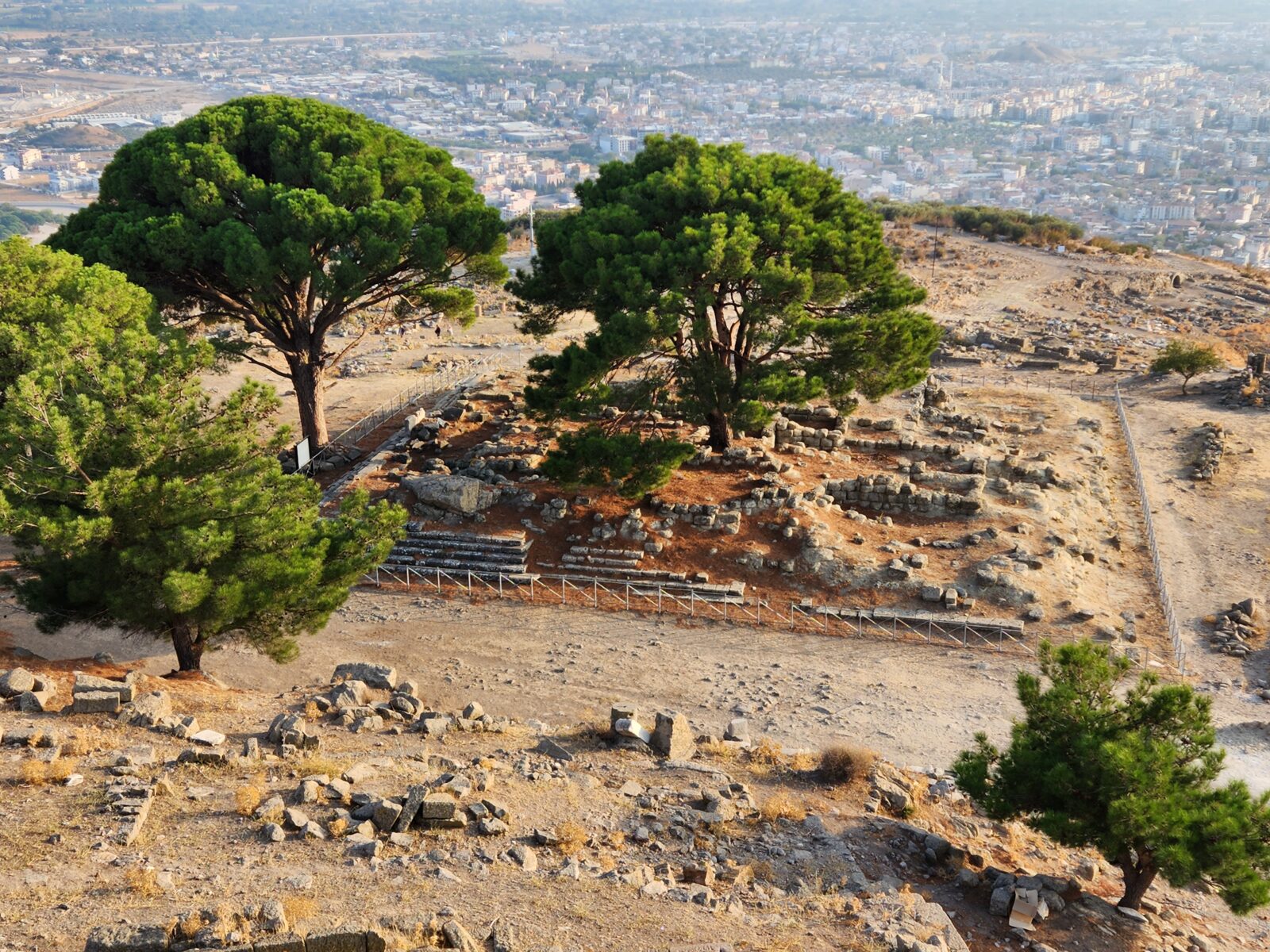 The modern site in Pergamon, Turkey, where the Temple of Zeus and the Pergamon altar once stood.